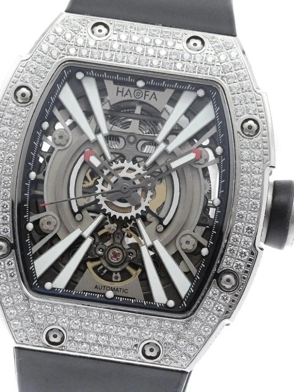 HAOFA Diamond Bezel skeleton Dial Automatic Men's Watch_966698